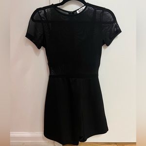 Black short sleeve mini dress